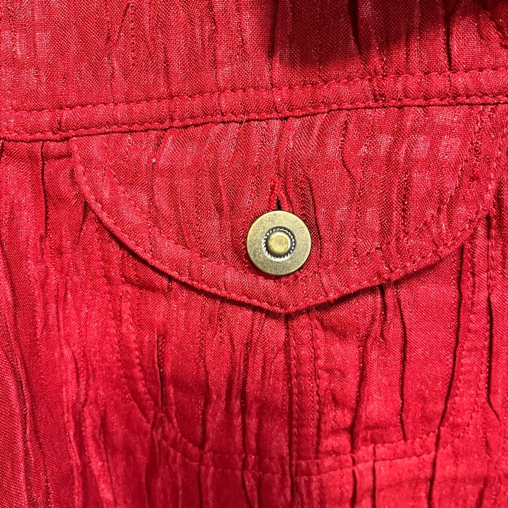 Ruby Rd Women’s Red Jacket Collared Pockets Sz 10… - image 3